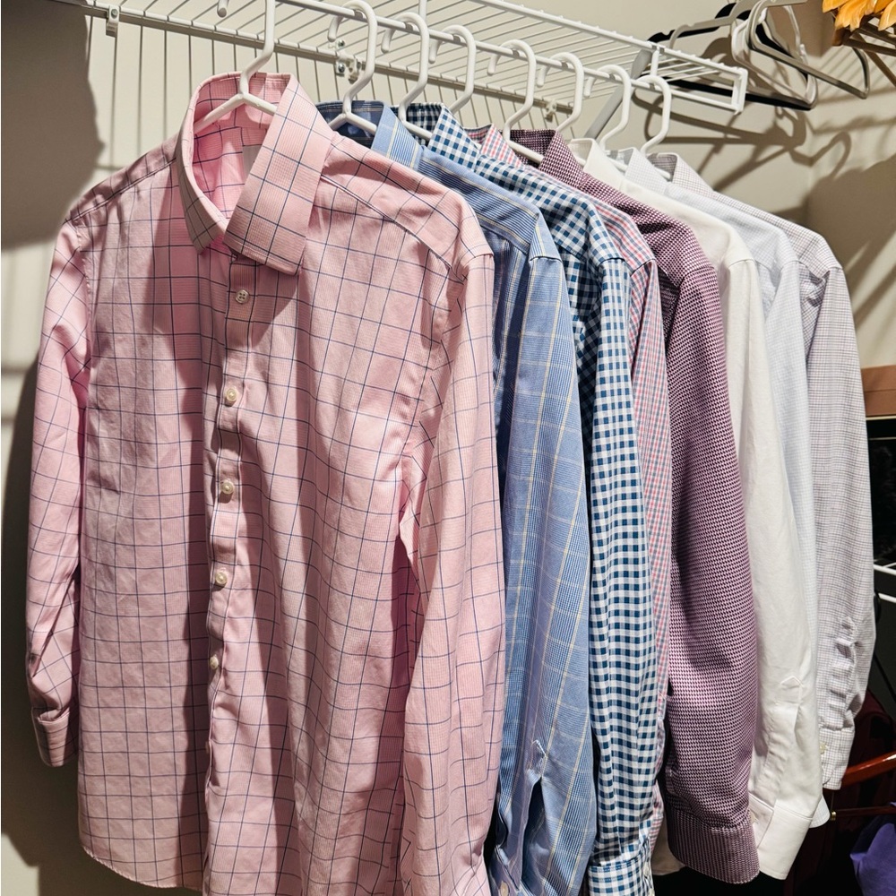 Charles Tyrwhitt Men’s Non-Iron Dress Shirt (set of 8) Extra Slim Fit 15.5 x 31